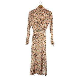 New Alexia Admor Pink Floral Long Sleeve Dress Size 6 Pink, Peach, Green